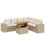 Gartensofagarnitur 7-teilig mit Kissen aus synthetischem Rattan in Beige. von , Gartensets - Ref: Foro24-3272654, Preis: 614,...