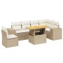 Set sofás de jardín 7 piezas y cojines ratán sintético beige de , Conjuntos de jardín - Ref: Foro24-3272661, Precio: 614,80 €...