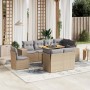 Gartensofagarnitur 9-teilig mit Kissen aus synthetischem Rattan in Beige. von , Gartensets - Ref: Foro24-3272732, Preis: 753,...