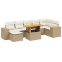 Garden sofa set with beige cushions, 8 pieces, PE rattan. by , Garden sets - Ref: Foro24-3272745, Price: 668,28 €, Discount: %