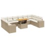 Gartensofa-Set 11-teilig mit beigen Polstern aus synthetischem Rattan von , Gartensets - Ref: Foro24-3272808, Preis: 893,08 €...