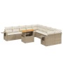 Set de sofás de jardín 11pzas con cojines ratán sintético beige de , Conjuntos de jardín - Ref: Foro24-3271947, Precio: 875,3...