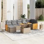 Garden sofa set with beige cushions, 8 pieces, PE rattan. by , Garden sets - Ref: Foro24-3274069, Price: 604,87 €, Discount: %