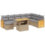 9-piece garden sofa set with beige synthetic rattan cushions by , Garden sets - Ref: Foro24-3274097, Price: 660,78 €, Discoun...