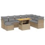 9-piece garden sofa set with beige synthetic rattan cushions by , Garden sets - Ref: Foro24-3275516, Price: 630,01 €, Discoun...