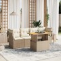 Garden sofa set with 5-piece synthetic rattan beige cushions by , Garden sets - Ref: Foro24-3270666, Price: 424,98 €, Discoun...