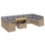 Gartensofa-Set 11-teilig mit beigen Polstern aus synthetischem Rattan von , Gartensets - Ref: Foro24-3273250, Preis: 802,40 €...