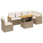 Garden set with 7 pieces of sofas and beige synthetic rattan cushions. by , Garden sets - Ref: Foro24-3273102, Price: 586,79 ...