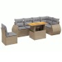 Set sofás de jardín 7 piezas y cojines ratán sintético beige de , Conjuntos de jardín - Ref: Foro24-3272221, Precio: 574,06 €...