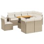 Garden sofa set 9 pieces with beige synthetic rattan cushions by , Garden sets - Ref: Foro24-3271849, Price: 776,48 €, Discou...