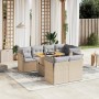 Garden sofa set with beige cushions, 8 pieces, PE rattan. by , Garden sets - Ref: Foro24-3270709, Price: 608,25 €, Discount: %