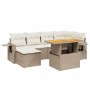 Set sofás de jardín 7 piezas y cojines ratán sintético beige de , Conjuntos de jardín - Ref: Foro24-3271856, Precio: 608,99 €...