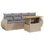 Gartensofa-Set mit 5-teiligen Kissen aus synthetischem Rattan in Beige. von , Gartensets - Ref: Foro24-3272074, Preis: 419,36...