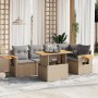 Garden sofa set with 6-piece synthetic rattan beige cushions by , Garden sets - Ref: Foro24-3273509, Price: 492,63 €, Discoun...