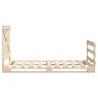 Solid pine wood bed frame with headboard 90x200 cm by , Beds and slatted bases - Ref: Foro24-3281574, Price: 147,61 €, Discou...