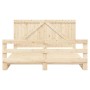 Solid pine wood bed frame with headboard 180x200 cm by , Beds and slatted bases - Ref: Foro24-3281560, Price: 243,61 €, Disco...