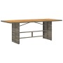 Garden table with acacia wood surface and gray rattan, 190x80x75cm. by , Garden tables - Ref: Foro24-365601, Price: 225,73 €,...