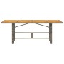 Mesa de jardín superficie madera acacia ratán gris 190x80x75cm de , Mesas de jardín - Ref: Foro24-365601, Precio: 234,38 €, D...