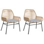 Garden armchairs with cushions 2 units synthetic brown rattan by , Garden chairs - Ref: Foro24-369096, Price: 163,99 €, Disco...