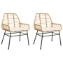 Garden armchairs with cushions 2 pcs synthetic brown rattan by , Garden chairs - Ref: Foro24-369094, Price: 119,48 €, Discoun...