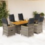 Set comedor jardín 7 pzas y cojines ratán sintético gris de , Conjuntos de jardín - Ref: Foro24-3276852, Precio: 914,71 €, De...