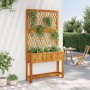 Solid acacia planter with trellis and shelf 100x32x185 cm by , Pots and planters - Ref: Foro24-364899, Price: 150,44 €, Disco...