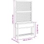 Solid acacia planter with trellis and shelf 100x32x185 cm by , Pots and planters - Ref: Foro24-364899, Price: 150,44 €, Disco...