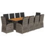 11-piece garden dining set with gray synthetic rattan cushions by , Garden sets - Ref: Foro24-3277598, Price: 1,00 €, Discoun...