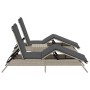 Sun loungers with small table, 2 units, light gray synthetic rattan by , Loungers - Ref: Foro24-4002715, Price: 271,26 €, Dis...