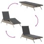 Sun loungers with small table, 2 units, light gray synthetic rattan by , Loungers - Ref: Foro24-4002715, Price: 271,26 €, Dis...