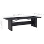 Mesa de jardín ratán sintético y vidrio negro 240x90x74 cm de vidaXL, Mesas de jardín - Ref: Foro24-310071, Precio: 231,99 €,...