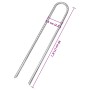 6 units of U-shaped tent pegs, galvanized steel, 30 cm long, Ø7 mm. by , Tent Accessories - Ref: Foro24-4009345, Price: 15,85...