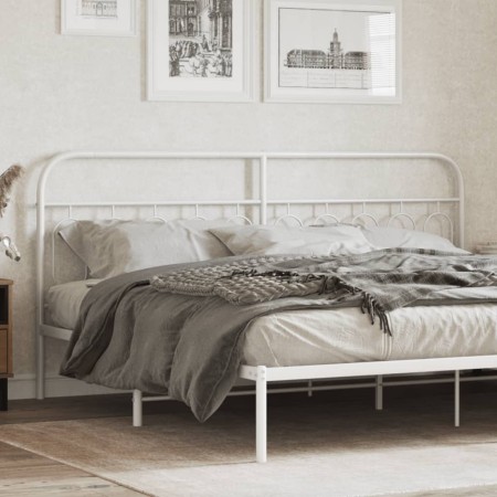 White metal headboard 200 cm by , Headboards and footboards - Ref: Foro24-377204, Price: 52,09 €, Discount: %