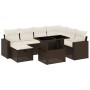 Garden set with 8 pieces of sofas and brown synthetic rattan cushions. by , Garden sets - Ref: Foro24-3274843, Price: 581,60 ...