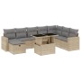 Set de sofás de jardín 9 pzas con cojines ratán sintético beige de , Conjuntos de jardín - Ref: Foro24-3274869, Precio: 676,1...