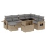 Set of garden sofas and cushions 8 pieces synthetic rattan beige by , Garden sets - Ref: Foro24-3274999, Price: 583,67 €, Dis...