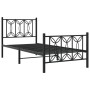 Bed frame with black metal headboard and footboard 90x190 cm by , Beds and slatted bases - Ref: Foro24-376138, Price: 86,08 €...