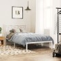 Estructura de cama de metal con cabecero blanco 107x203 cm de , Camas y somieres - Ref: Foro24-376173, Precio: 81,48 €, Descu...