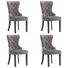 Dining chairs 4 units gray velvet by vidaXL, dining chairs - Ref: Foro24-3055873, Price: 581,99 €, Discount: %