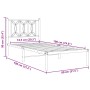 Estructura de cama de metal con cabecero blanco 75x190 cm de , Camas y somieres - Ref: Foro24-376167, Precio: 70,33 €, Descue...