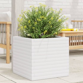 Jardinera de madera maciza de pino blanca 50x50x46 cm de , Maceteros y jardineras - Ref: Foro24-3282405, Precio: 117,99 €, De...