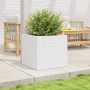 Jardinera de madera maciza de pino blanca 50x50x46 cm de , Maceteros y jardineras - Ref: Foro24-3282405, Precio: 117,99 €, De...