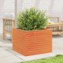 Solid pine wood planter in brown wax 60x60x46 cm by , Pots and planters - Ref: Foro24-3282411, Price: 138,23 €, Discount: %