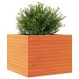 Solid pine wood planter in brown wax 60x60x46 cm by , Pots and planters - Ref: Foro24-3282411, Price: 138,23 €, Discount: %