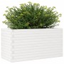 Jardinera de madera maciza de pino blanca 90x40x46 cm de , Maceteros y jardineras - Ref: Foro24-3282445, Precio: 148,58 €, De...