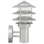 Outdoor wall lights 2 units stainless steel silver by , Outdoor lighting - Ref: Foro24-4006229, Price: 49,99 €, Discount: %