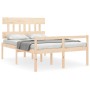 Cama para personas mayores con cabecero madera maciza de vidaXL, Camas y somieres - Ref: Foro24-3195391, Precio: 153,94 €, De...