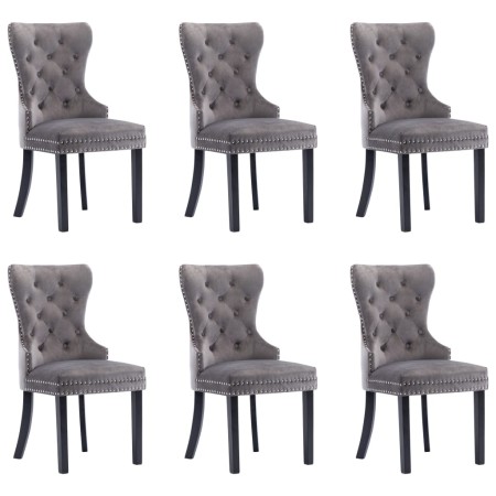 Dining chairs 6 units gray velvet by vidaXL, dining chairs - Ref: Foro24-3055874, Price: 754,04 €, Discount: %