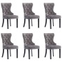 Dining chairs 6 units gray velvet by vidaXL, dining chairs - Ref: Foro24-3055874, Price: 754,04 €, Discount: %