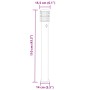 Außen-Stehlampe mit Bewegungssensor, schwarzem Stahl, 110 cm. von , Außenbeleuchtung - Ref: Foro24-4006371, Preis: 54,93 €, R...